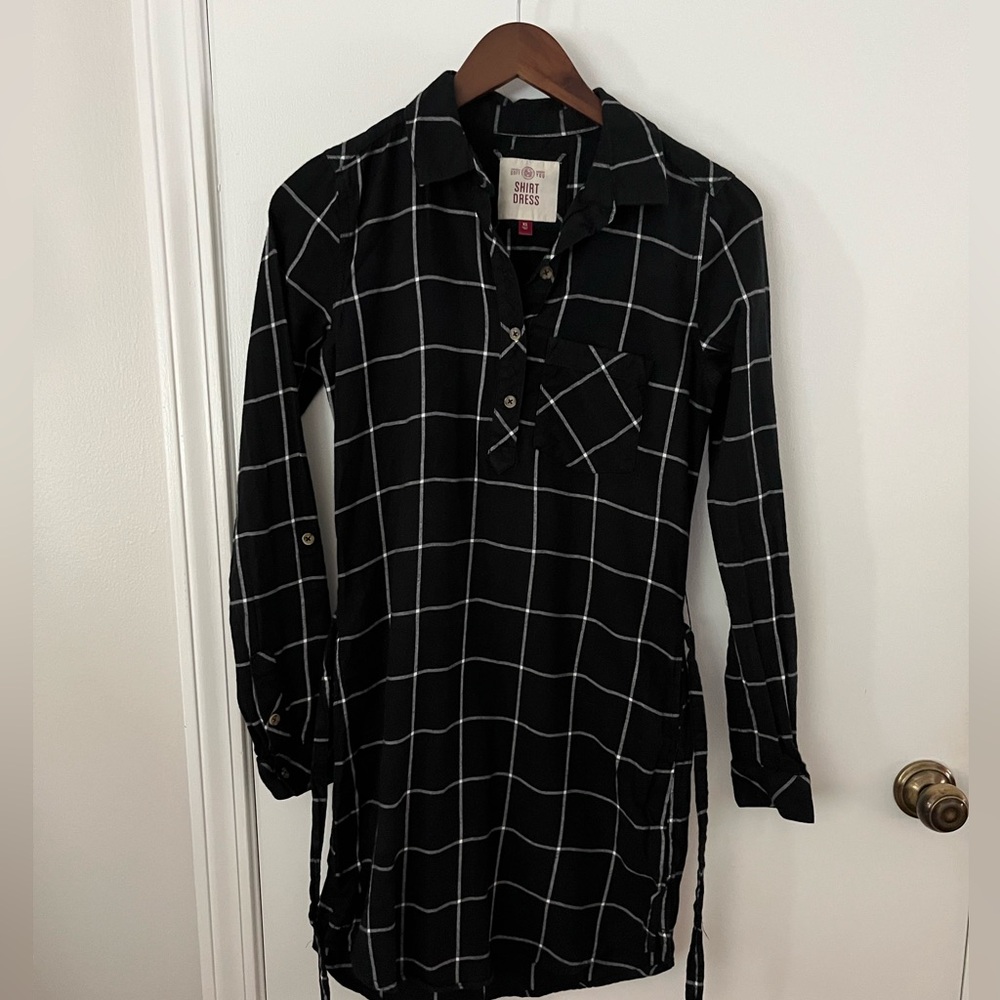 Mini Black Shirt Dress